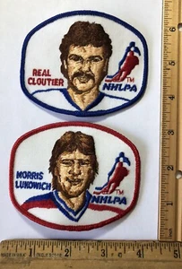 Vintage 80s Lot Of 2 NHLPA Player Patch NHL Hockey Morris Lukowich Real Cloutier - Bild 1 von 2