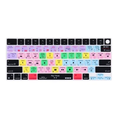 XSKN Final Cut Pro Shortcuts Keyboard Cover for 2021-2025 Macbook Pro 14.2/16.2 - Image 1 of 4