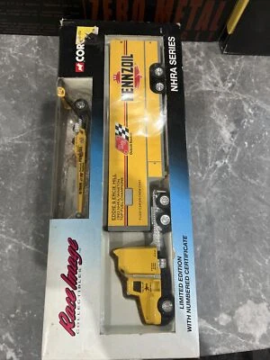 EDDIE HILL 1993 "PENNZOIL" 1/64 NHRA TOP FUEL TRANSPORTER BY RACE IMAGE Corgi - Image 1 of 4