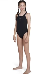 Speedo Junior Endurance+ Medalist Swimsuit Black Age 11-12 Years - Picture 1 of 7
