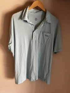 Patagonia Men's Size XL Light Blue Organic Cotton Short Sleeve Polo Shirt - Picture 1 of 4