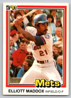 1981 Donruss - #397 Elliott Maddox - Image 1 of 2