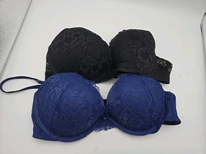 Victorias Secret Very Sexy Push-up Padded Adjustable Straps Bra 36B Lot Of 2 - Picture 1 of 22
