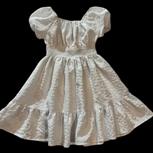 Vestido de verano blanco con lazo en la espalda para niñas talla 5 5-6 años - Imagen 1 de 7