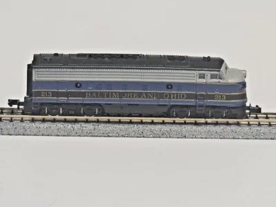 ARNOLD RAPIDO N SCALE F7A DIESEL LOCOMOTIVE ONLY BALTIMORE OHIO 213 TESTED VIDEO - Image 1 of 4