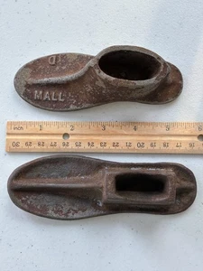 Antik Vintage Gusseisen Schuhform Paar 2 alte Formen für Schuster oder Schuhmacher - Bild 1 von 12