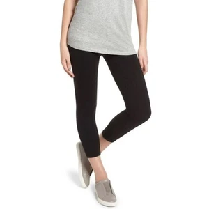 Leggings para mujer Nordstrom cintura alta recortados mezcla de algodón negros XS precio de venta sugerido por el fabricante 29 USD - Imagen 1 de 4