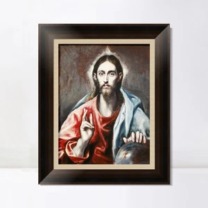 Framed Canvas Art Giclee Print Christ As Saviour by El Greco Home Office Decor - Picture 1 of 16