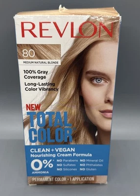 Tinte para cabello rubio natural medio Revlon Total Color 80 nuevo en caja Foto 1 de 2