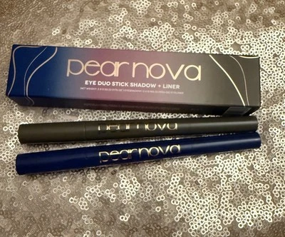 PEAR NOVA Eye Duo Stick Shadow And Liner AZURITE Blue & UNAKITE Green RV$44 New - Image 1 of 4