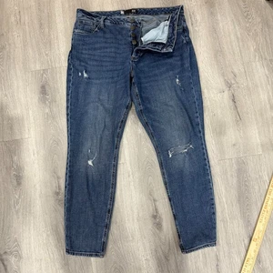 KUT from the Kloth Juliet Slim Boyfriend Jeans Women’s 14W Blue Button Fly - Picture 1 of 8