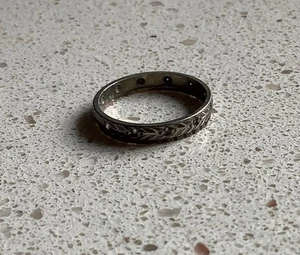 VINTAGE MARKIERTER EWIGKEITSRING 9 KT SIL - Bild 1 von 3