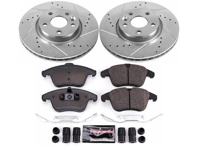Front Brake Pad and Rotor Kit For 08-18 Volvo XC70 S60 V60 S80 T5 YM86X8 Foto 1 de 1