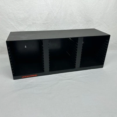 Organizador de rack de almacenamiento de CD negro para escritorio o montaje en pared de LASERLINE Foto 1 de 4