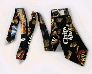 Nicole Miller 1992 Nabisco Cookies Chips Ahoy Ritz Oreos 100% Silk Tie Vintage - Picture 1 of 4