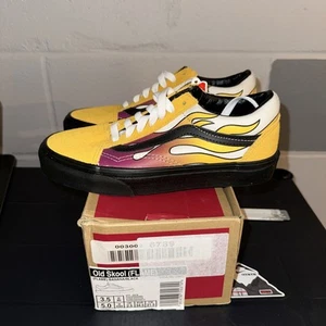 Vans Old Skool 3.5 Flames VN0A38G10MK NEW Banana/Black - Picture 1 of 5