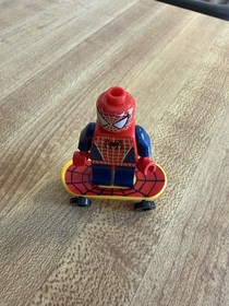Lego Spiderman Minifigure spd001 4852 4851 Silver Webbing Blue Arm Rare Retired 