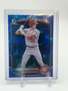 Bowman Sapphire Sammy Stafura 1st Prospect 2025 rojo cromado #BCP-100 - Imagen 1 de 2