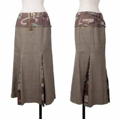 JPG by GAULTIER Check Pasted Camouflage Skirt Size 40(K-139537) - Image 1 of 4