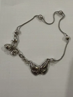 Brighton Miraposa Butterfly Retired Silver Anklet - Image 1 of 4