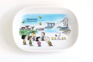 Snoopy World Travel Series Oval Plate Singapore Taiwan Set 2 Shimizu tougyo - Picture 1 of 7