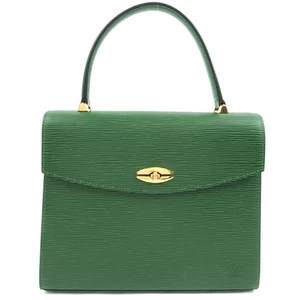 Authentic Louis Vuitton Epi Malesherbes Hand Bag Borneo Green M52374 F/S - Picture 1 of 15