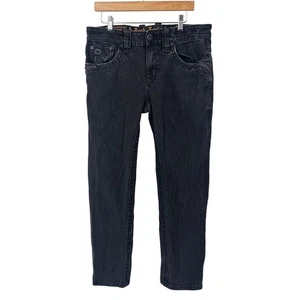 Rock Revival Lambeth Straight Leg Black Jeans Men's 34x30 Denim Designer - Picture 1 of 15