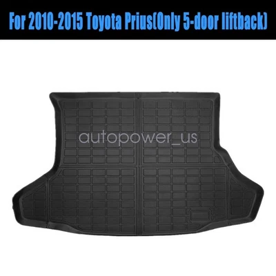 TPE All-Weather Trunk Cargo Liner Floor Mat Fits 2010-2015 Toyota Prius Black - Image 1 of 4