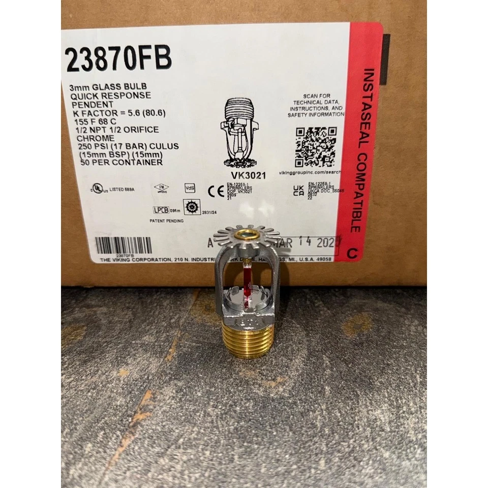 Cabezal de rociador colgante Viking VK3021 23870FB QR 5,6 K cromo 155 F nuevo Foto 1 de 4