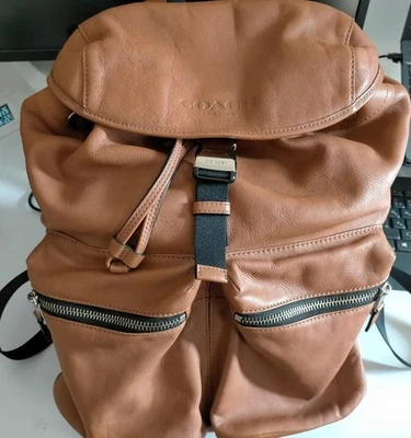 Import duty included  Coach Brown Leather Backpack 16" Cowhide Travel School Bag - Image 1 of 4