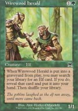 MTG-1x-Light Play, English-Wirewood Herald - Foil-Onslaught