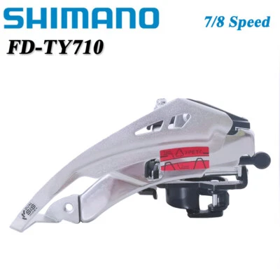 Shimano Tourney FD-TY710 6/7/8 Speed MTB Bike Front Derailleur Clamp-On 31.8MM - Image 1 of 4
