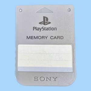 Tarjeta de memoria de 15 bloques gris SCPH-1020 OEM Sony PlayStation 1 (PS1) - Imagen 1 de 7