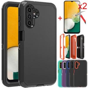 For Samsung Galaxy A13 5G Shockproof Phone Case Cover w/ Glass Screen Protector - Picture 1 of 15