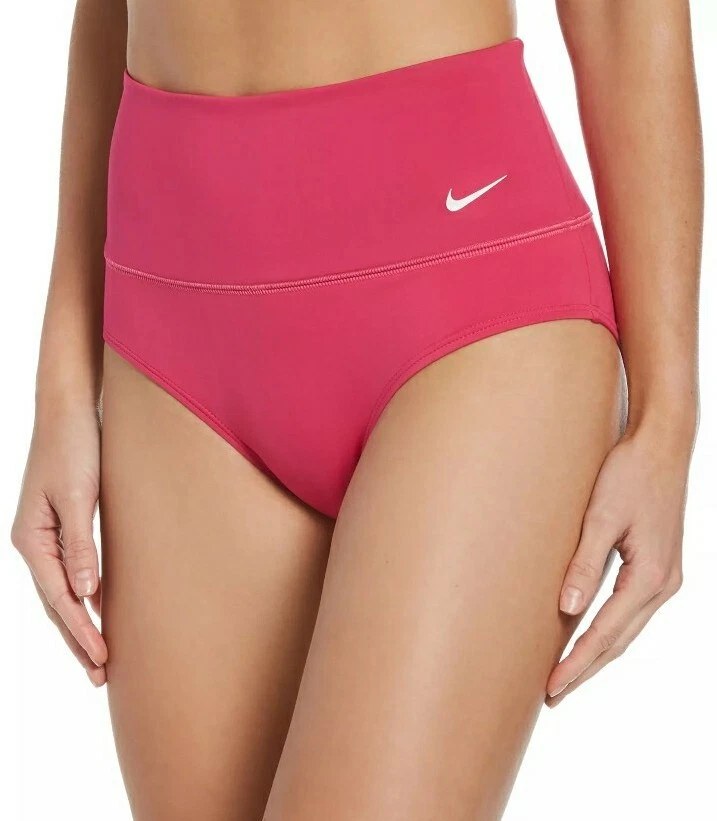 Nike Women's Essential High Waist Swimsuit Bottom XL Pink NESSA215-672 's.