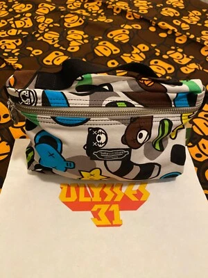 Bolso de Mano Bape KAWS Safari con Cremallera 100% Auténtico * Un Mono de Baño Foto 1 de 4