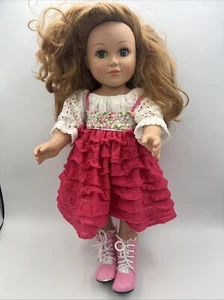 Dressed Doll Toy by City Toys 18' Blonde Green Eyes Vintage - Picture 1 of 12