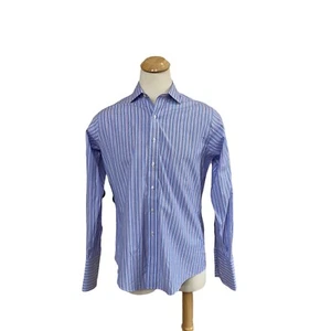 Mens Brooks Brothers Slim Fit Striped Button Down Size 16 - 35 Non Iron - Picture 1 of 12