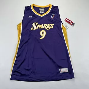 VTG NWT Reebok Los Angeles Sparks Lisa Leslie #9 WNBA Basketball Jersey Women XL - Picture 1 of 11