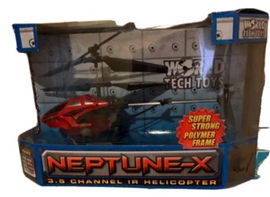 NIB World Tech Toys Neptune-X 3.5 Channel IR Red Helicopter - Picture 1 of 2