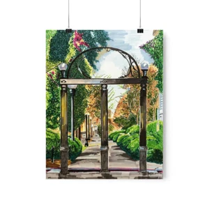 SEC UGA SPORTS PLAYER Premium PRINT, University of Georgia Arch by Michael Brown - Picture 1 of 3