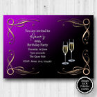 10 Personalised Birthday Party Invitations 18th 21st 30th 40th 50th 60th ANY AGE