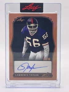 2023 Leaf Art of Sport Lawerence Taylor NY Giants Autografato #11/35 - Foto 1 di 2