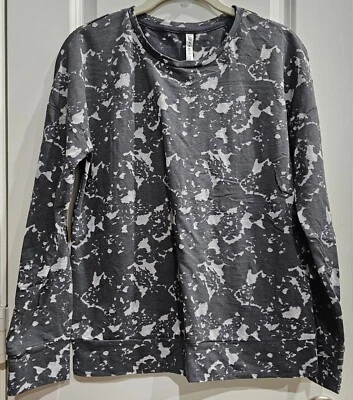 Fabletics Small Grey White Marble / Granite style, Long Sleeve Pullover Sweater - Image 1 of 4