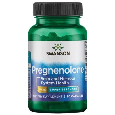 Swanson Super-Strength Pregnenolone 50mg 60 Capsules, Brain, Nervous System