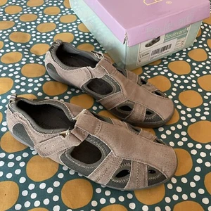 Zapatos Boulevard Correa Sobre Beige Gris Cuero L369BE UK5 Nuevos en Caja - Imagen 1 de 7