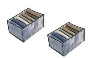 2er-Pack Faltbar Schrank Schublade Organizer Behälter-Kleidung, Jeans & T-Shirt Aufbewahrung - Bild 1 von 9