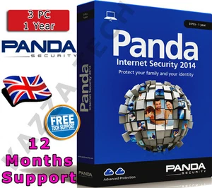 PANDA INTERNET SECURITY 2014 3 PC UTILISATEUR 1 AN ! Clé de licence d'activation antivirus - Photo 1/2