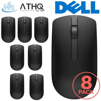 PACK OF 8 Dell MS116-BK USB Wired Optical Mouse Black Scroll Wheel Laptop NEW - Image 1 of 4