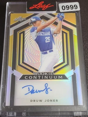 2022-23 Leaf Continuum DRUW JONES RC Prospect Refractor AUTO /162 Dbacks - Image 1 of 2